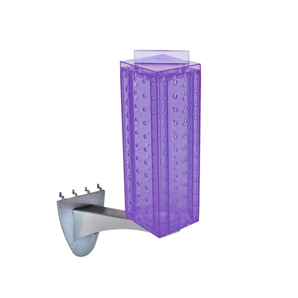 Four-sided 4"W x 12"H Pegboard Tower W/ Extension Rod